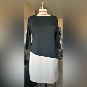 XL Dana Buchman Asymmetrical two-tone shift dress